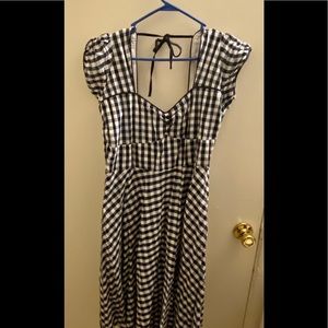 Lindy Bop Navy Blue Gingham Bella Dress UK18/US14
